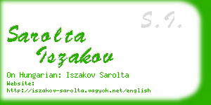 sarolta iszakov business card